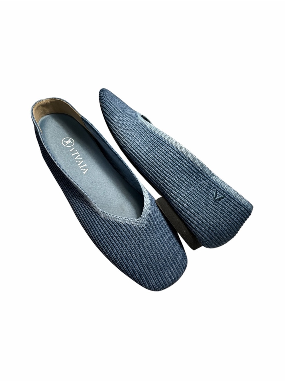 Vivaia Women's Blue Ribbed Knit Ballet Flats Sz 39 (8.5)